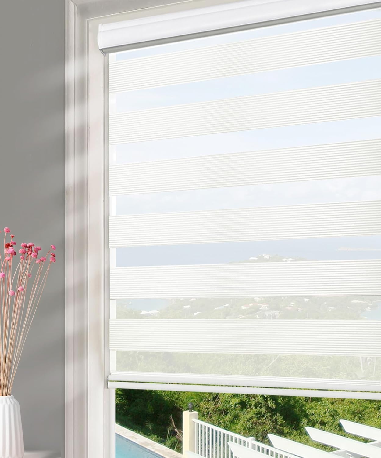 Homebox Zebra Blinds for Indoor Windows, Light Filtering Shades
