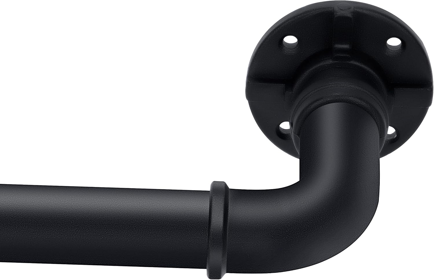 Outdoor Black Curtain Rod Set - Rustic Industrial Style, 144-168 Inches