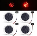 4 in Smoked Red LED Round Trailer Tail Lights - Pack of 4