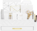 Bamboo Desk Organizer Mail Holder Countertop - Stylish Desk Storage
