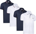 Albert Morris Mens Striped Short Sleeve Polo Shirts 4 (Style TZ8Q)