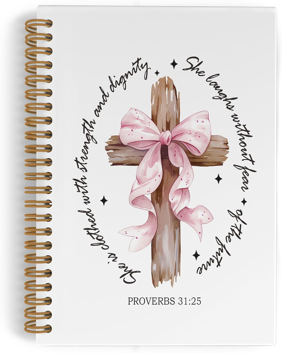 Proverbs 31:25 Spiral Notebook - Empowering Christian Journal