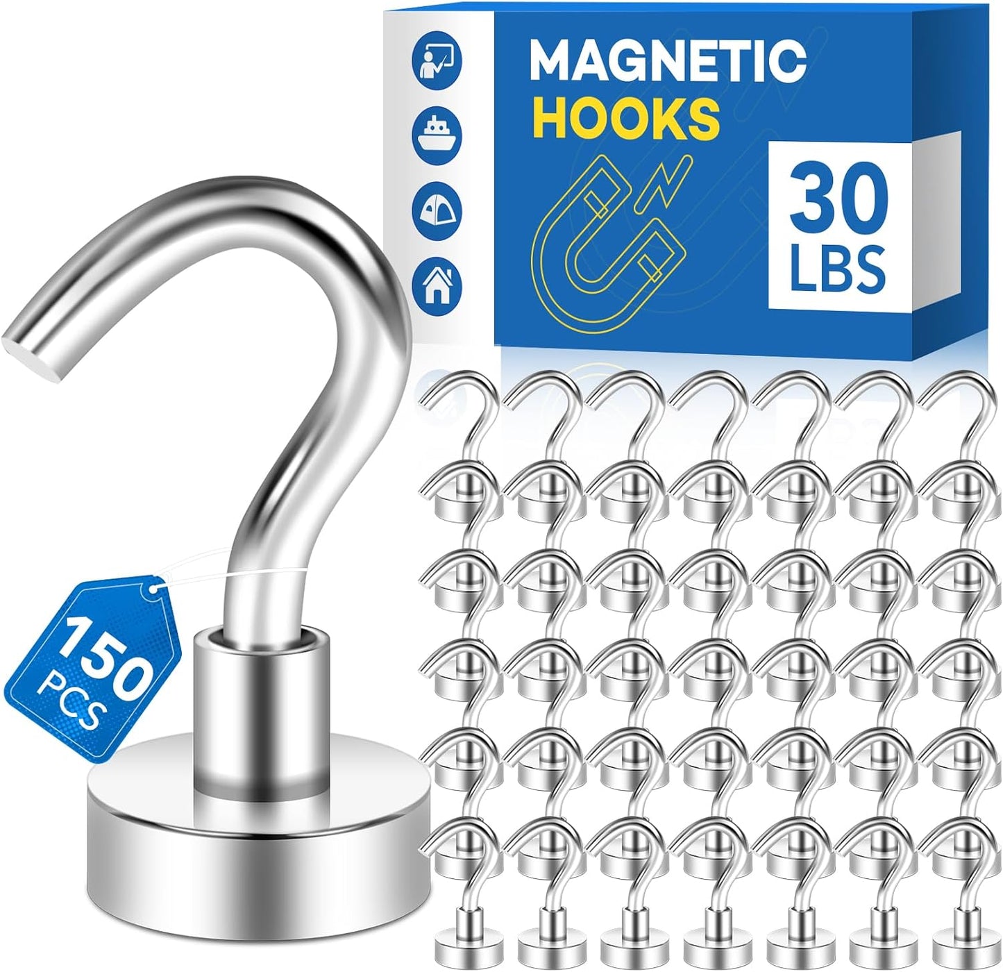 Strong Magnetic Hooks for Refrigerator and Multi-Purpose Use