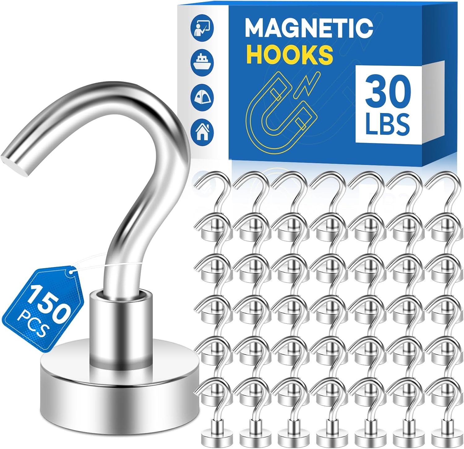 Strong Magnetic Hooks for Refrigerator and Multi-Purpose Use