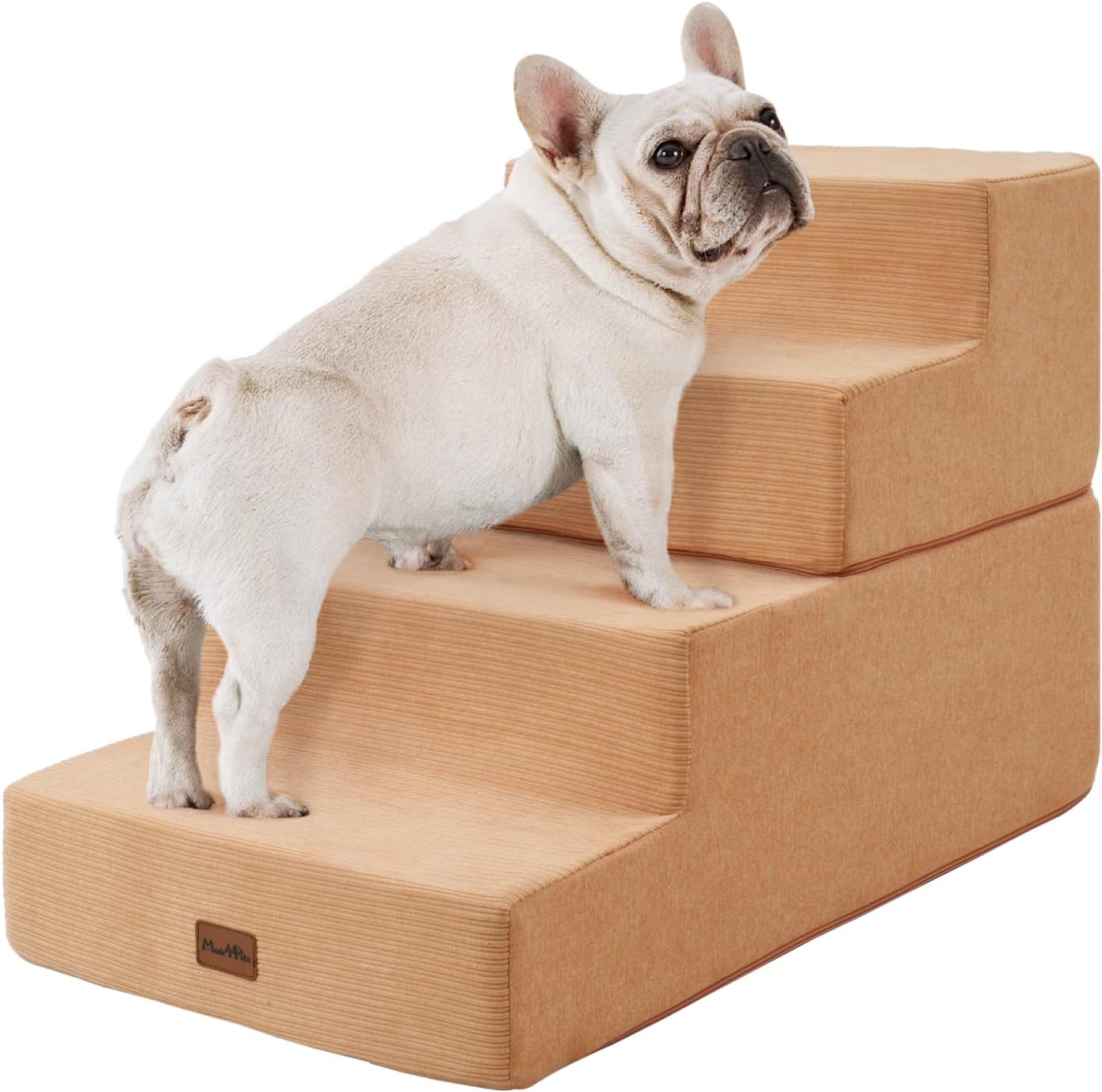 Made4Pets Dog Steps for Bed - Extra Wide Pet Stairs for Comfort