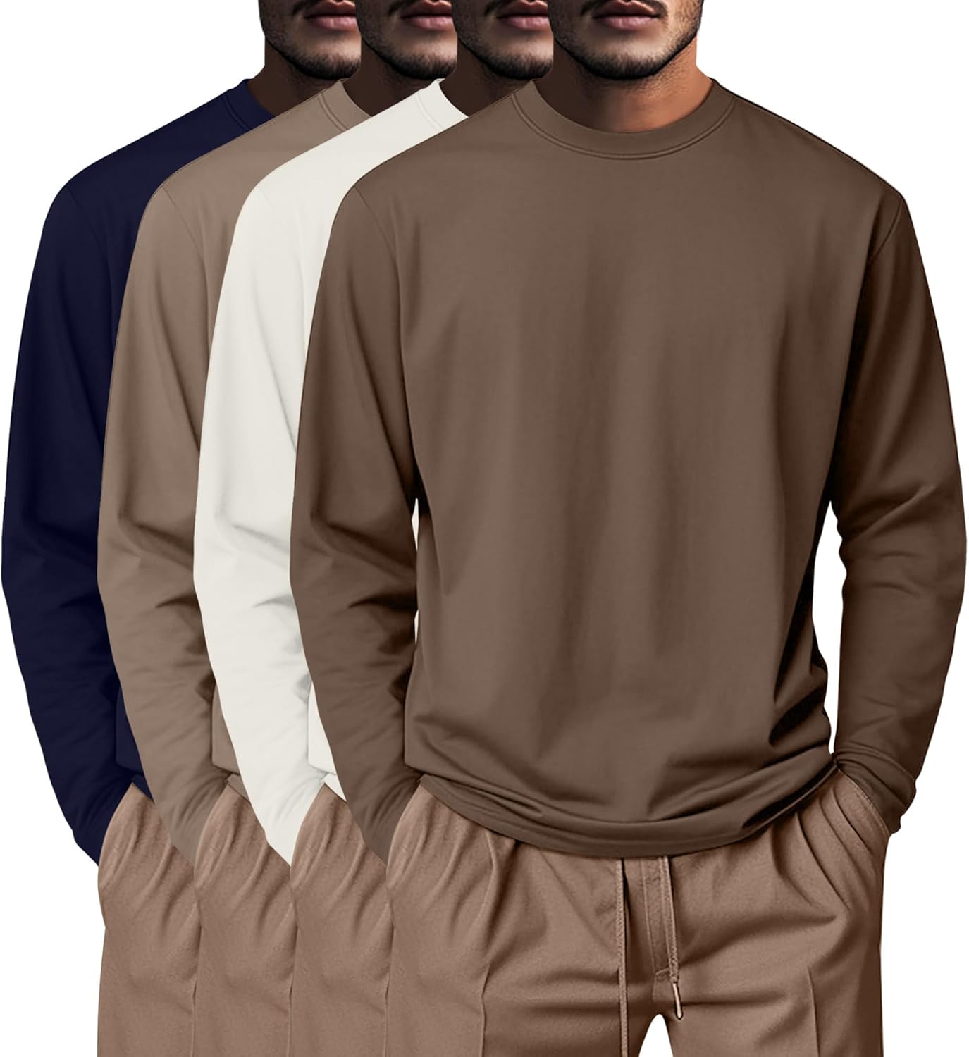 Neer 4 Pack Mens Big and Tall Shirts for Comfort and Style