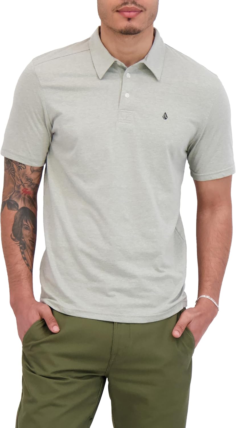 Volcom Mens Banger Polo Shirt with Embroidered Logo and Style
