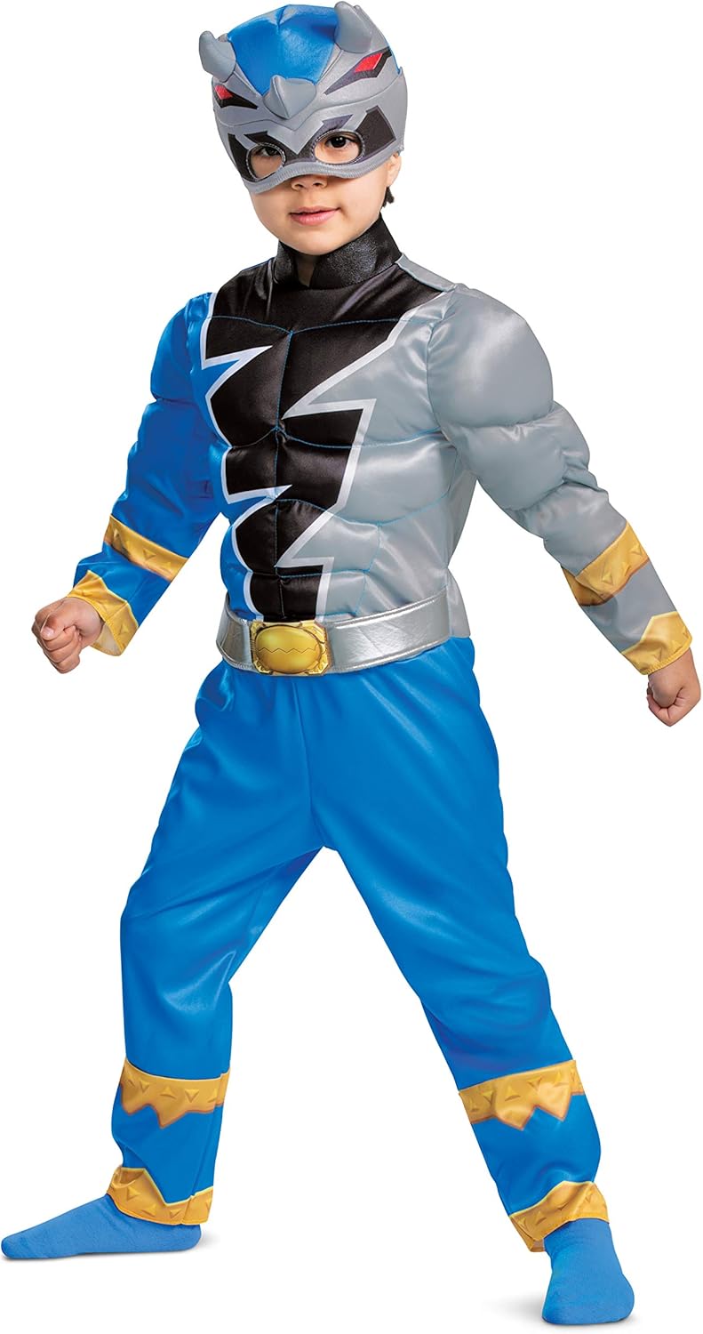 Official Blue Power Ranger Costume for Toddlers with Mask