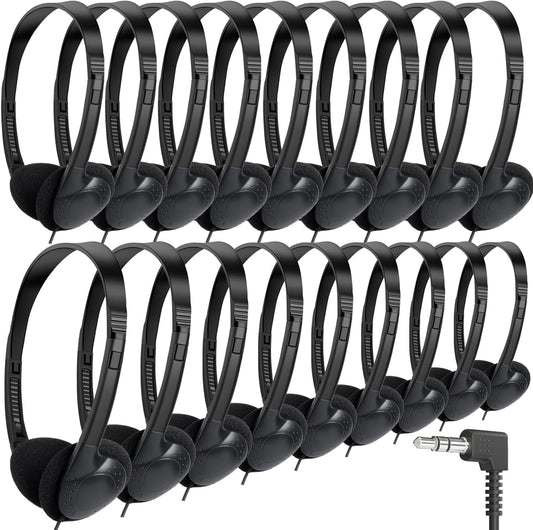 Bulk Earbuds Headphones 50 Pack for Kids School Classroom Set