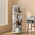 4 Tier Rotating Bookshelf Tower - Space-Saving 360 Spinning Bookcase