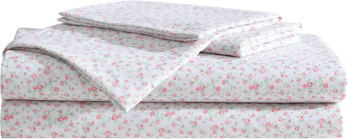 Betsey Johnson Full Bed Sheets Set - Whimsical Floral Green