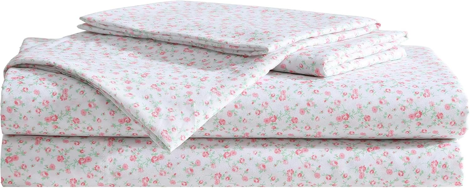 Betsey Johnson Full Bed Sheets Set - Whimsical Floral Green