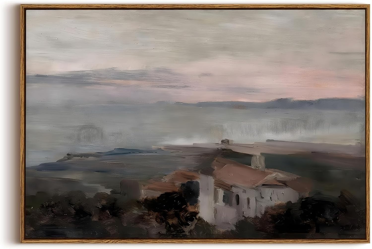 Vintage Landscape Canvas Wall Art for Rustic Home Decor