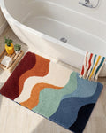 DEXI Bathroom Rug Washable 24x43 Non Slip Bath Mat - Soft, Colorful