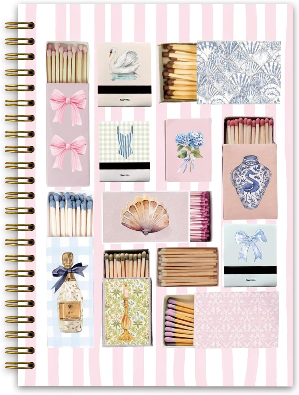 Coquette Pink Bow Spiral Notebook: Pretty & Preppy School Essential