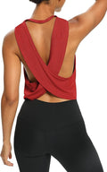 Bestisun Womens Open Back Cropped Yoga Tank Top - Breathable Backless