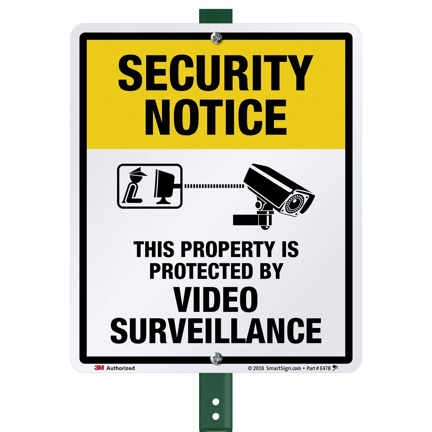 Security Notice Property Protected By Video Surveillance Sign