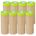 Pre-Taped Masking Paper 18 in x 50 ft (8 Rolls) - Tape and Drape