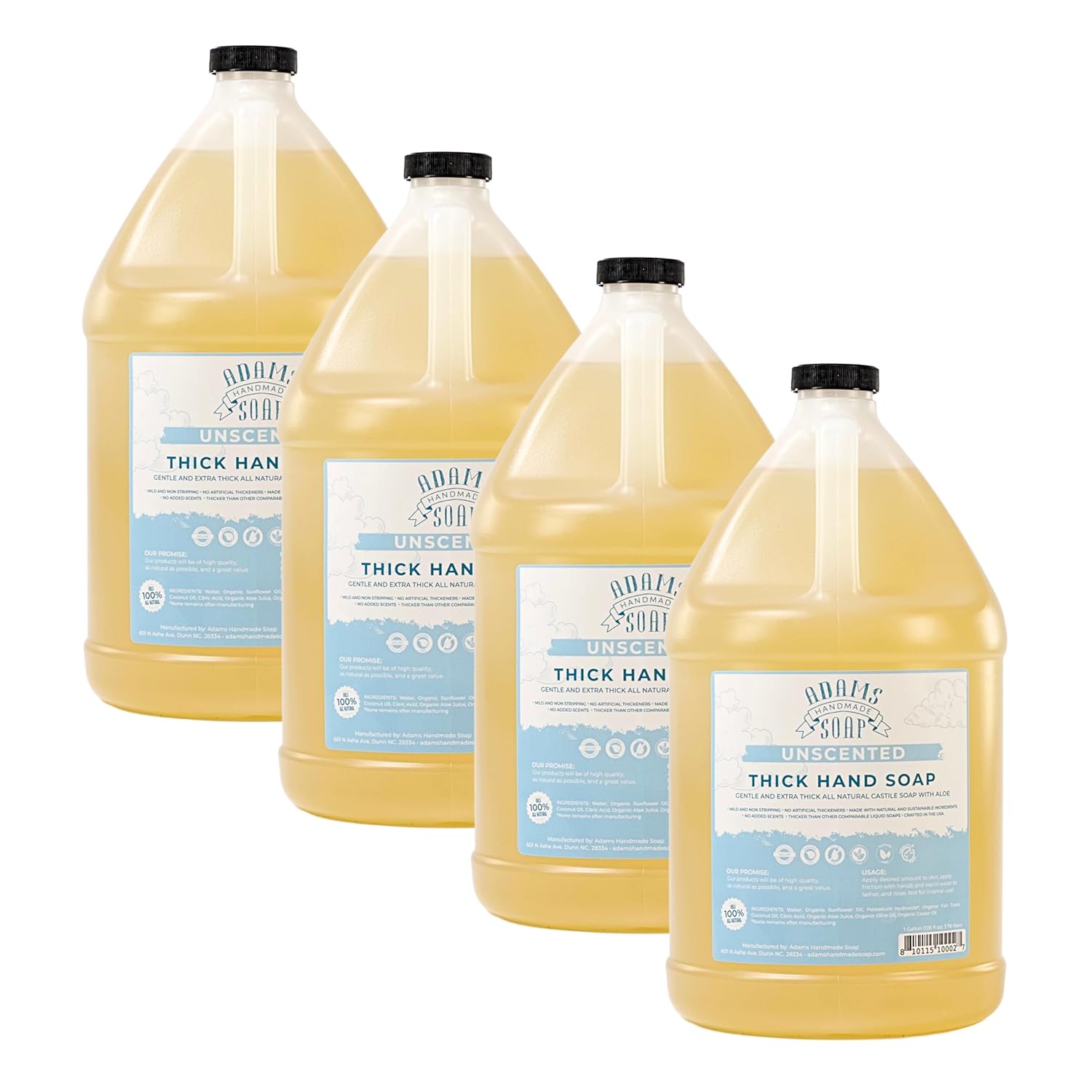 Thick Organic Castile Liquid Hand Soap 4 Gallon Refill Unscented