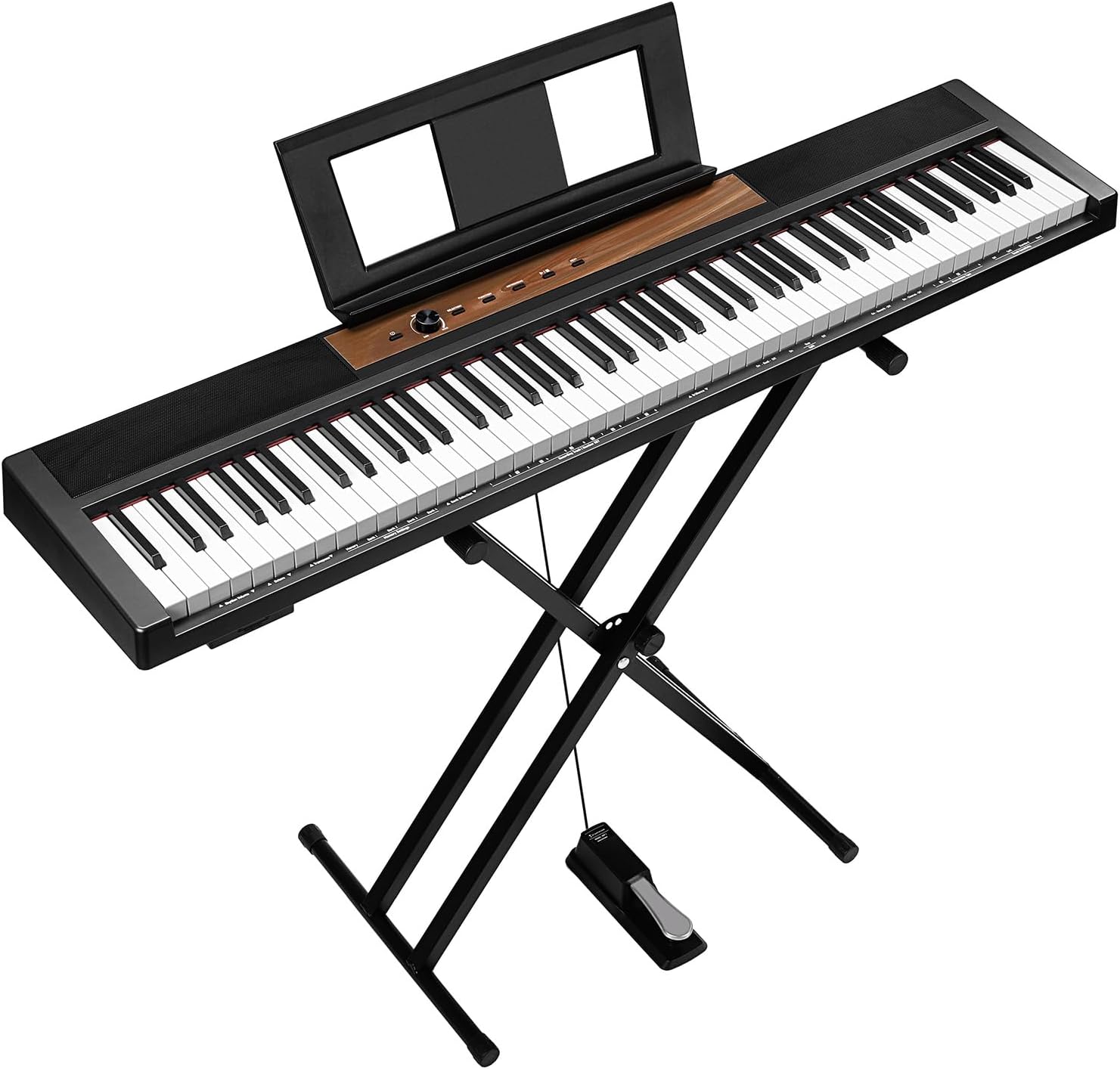 Starfavor 88-Key Digital Piano: Portable Stand, Dual Speakers, Semi-Weighted Keys