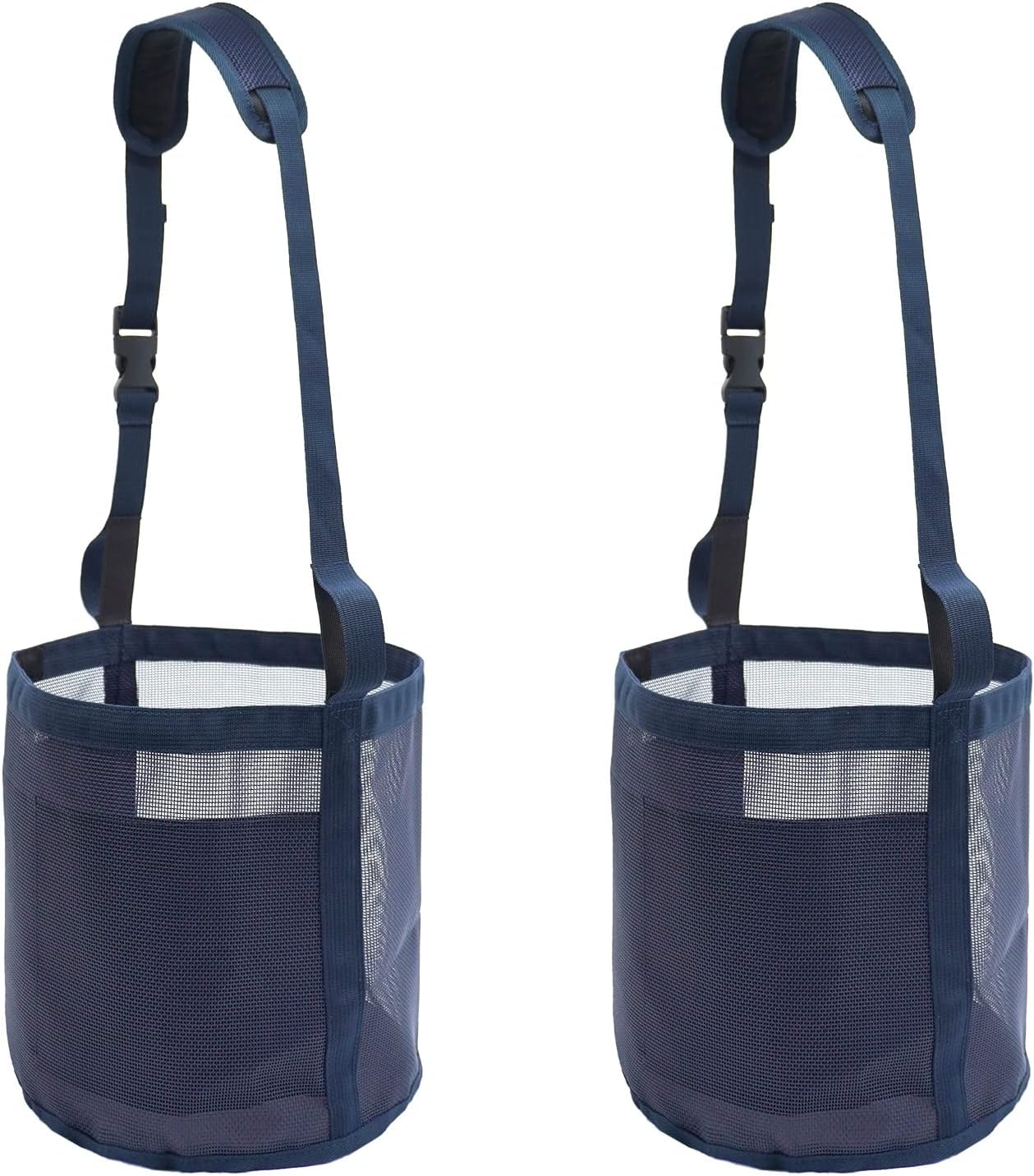 Heavy Duty Mesh Horse Feed Bag for Grain - 2PCS Blue