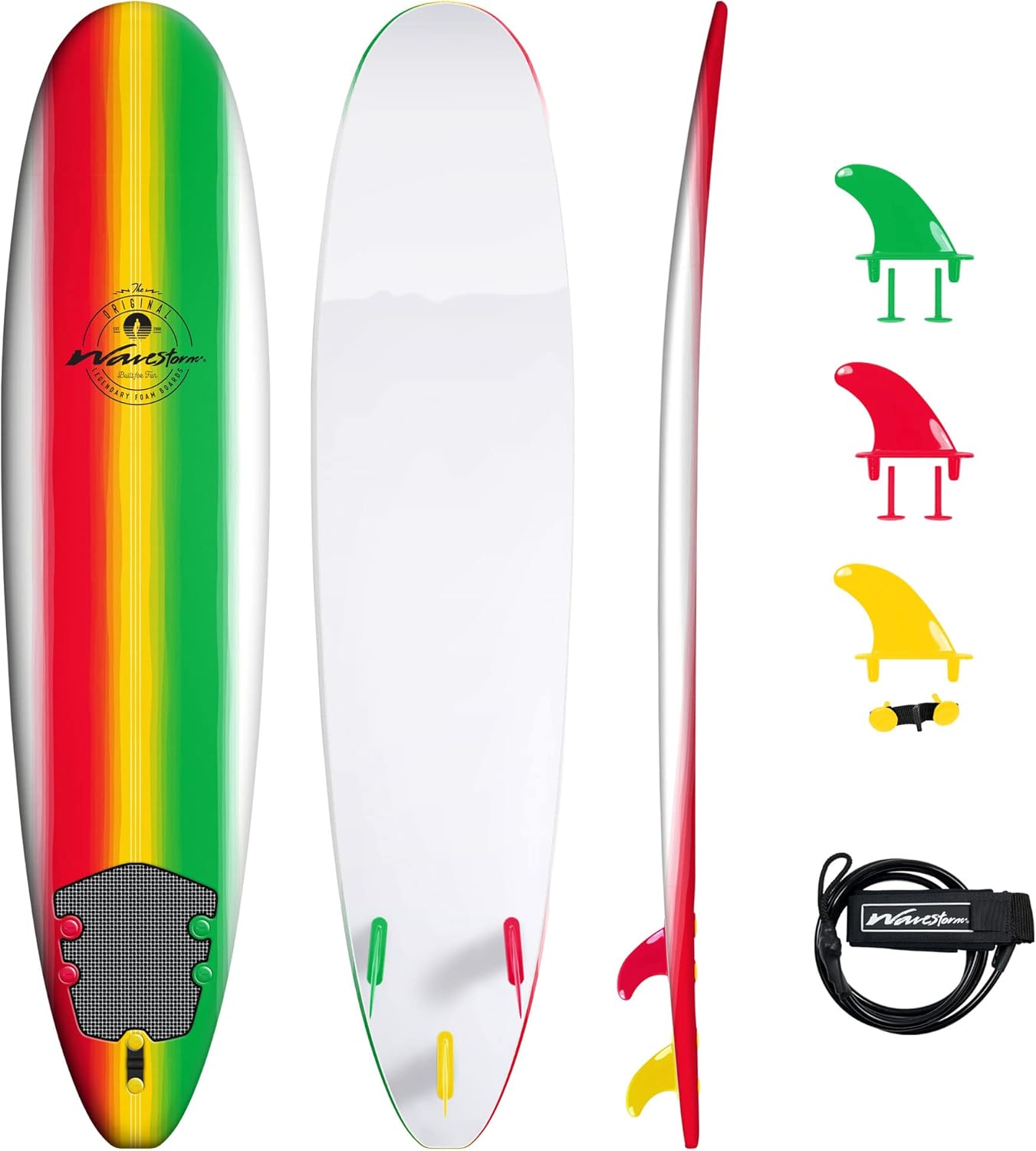 Wavestorm Classic Soft Top Foam 8ft Surfboard for All Levels