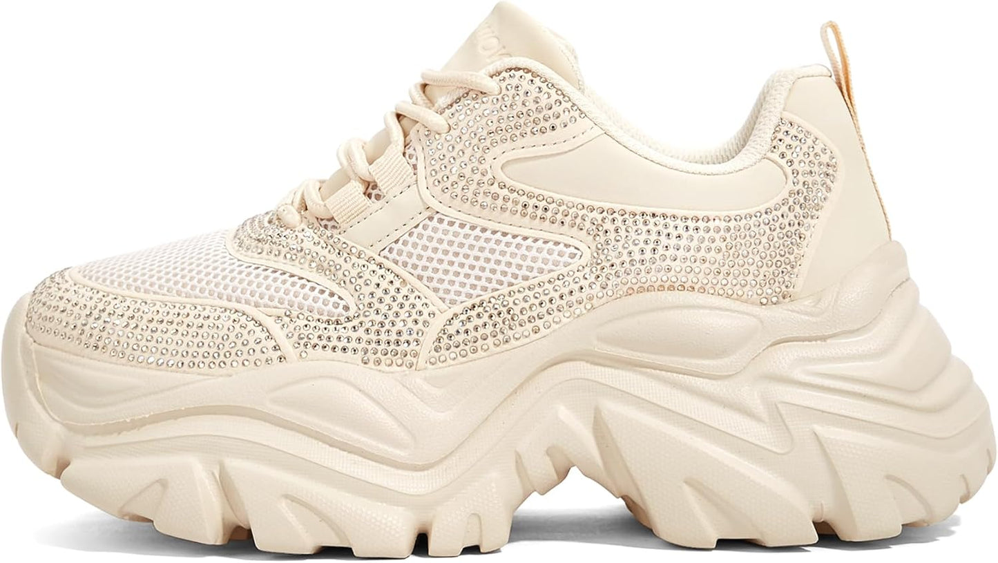 K KIP WOK Chunky Sneakers for Women - Stylish Platform Shoes