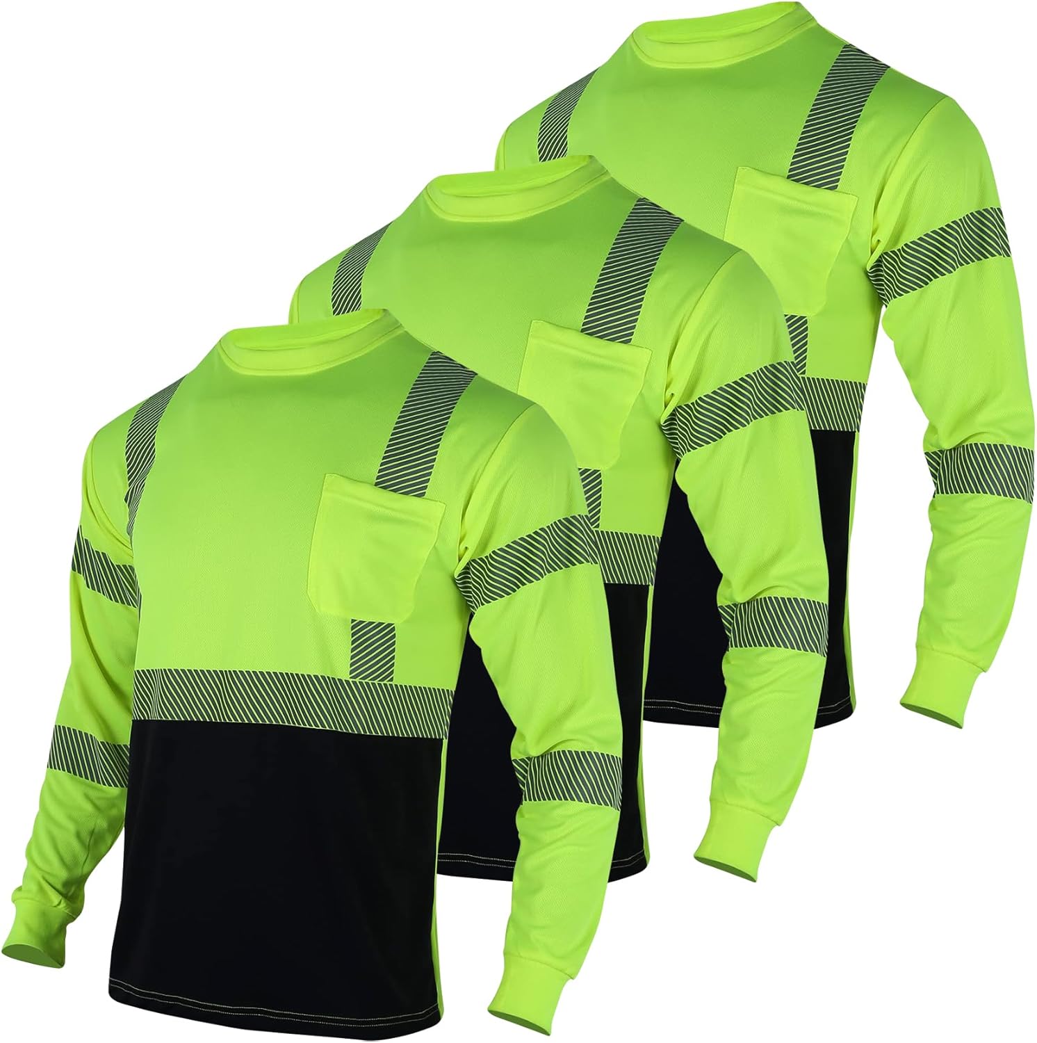 VENDACE 3pcs Safety T Shirts for High Visibility Work Wear