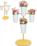 Flower Display Stand with 4 Buckets - Elegant Multi-Tier Plant Shelf