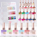 Double Rhythm 28Pcs Glass Cat Eye Gel Nail Polish Set for DIY