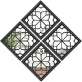 Gorgeous Rustic Farmhouse Square Wall Mirror Set of 4 for Home