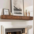 56x8x5 Fireplace Mantel - Handcrafted Hollow Rustic Floating Shelf
