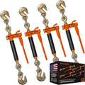 VULCAN Folding Handle Load Binder Four Pack - Ratchet Style 12000 lb
