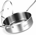 7 QT Tri-Ply Stainless Steel Saute Pan for Induction Cooking
