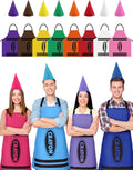 Mepase Crayon Apron and Cone Hats Costume Set - 12 Colors for Adults