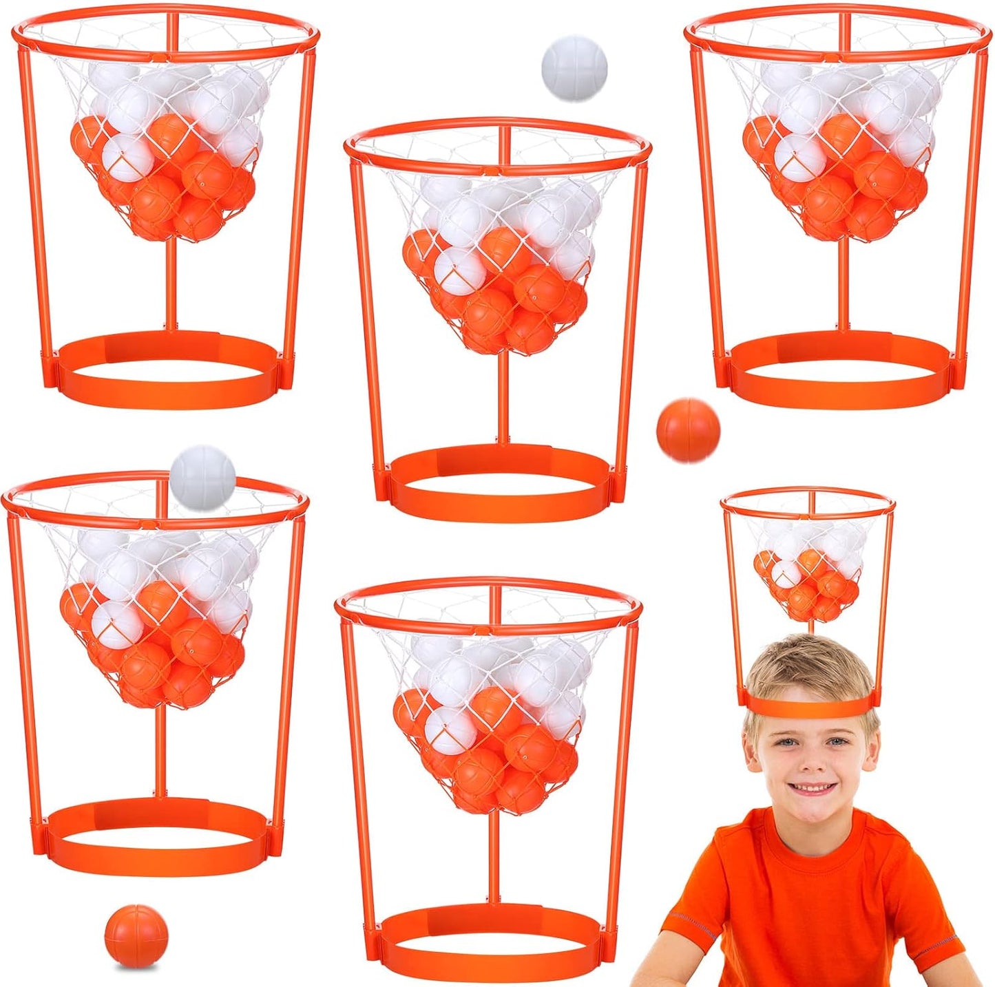 Head Hoop Basketball Party Game Set for Fun Indoor Outdoor Play