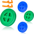 5 Gallon Bucket Lid 4-Pack with Openers - Leak-Proof Screw Seal Lids