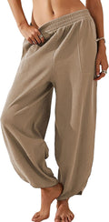Women Cotton Wide Leg Pants Casual Loose Baggy Palazzo Harem Pants