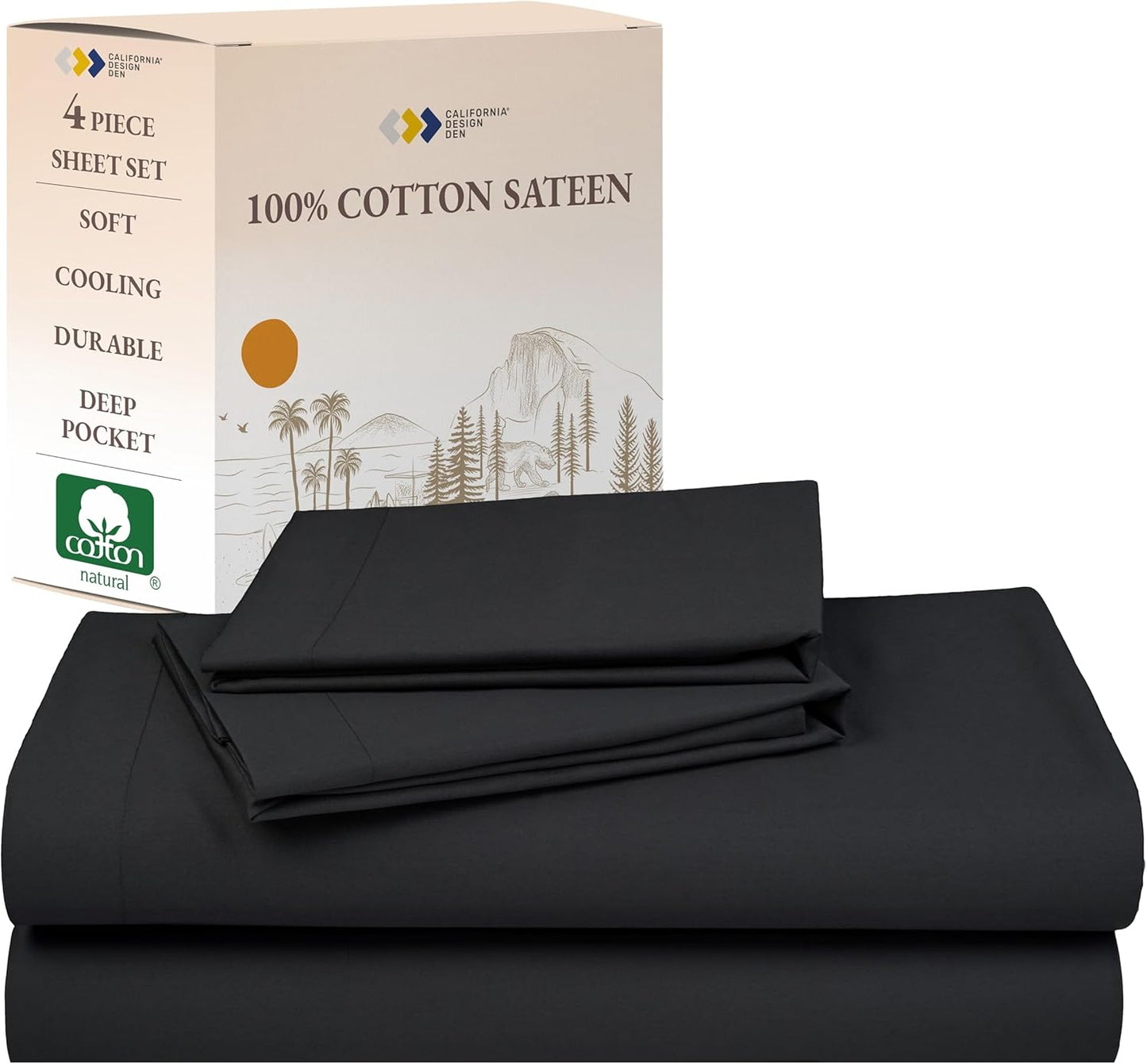 California Design Den King Size Sheets Set - Soft Cotton Bedding