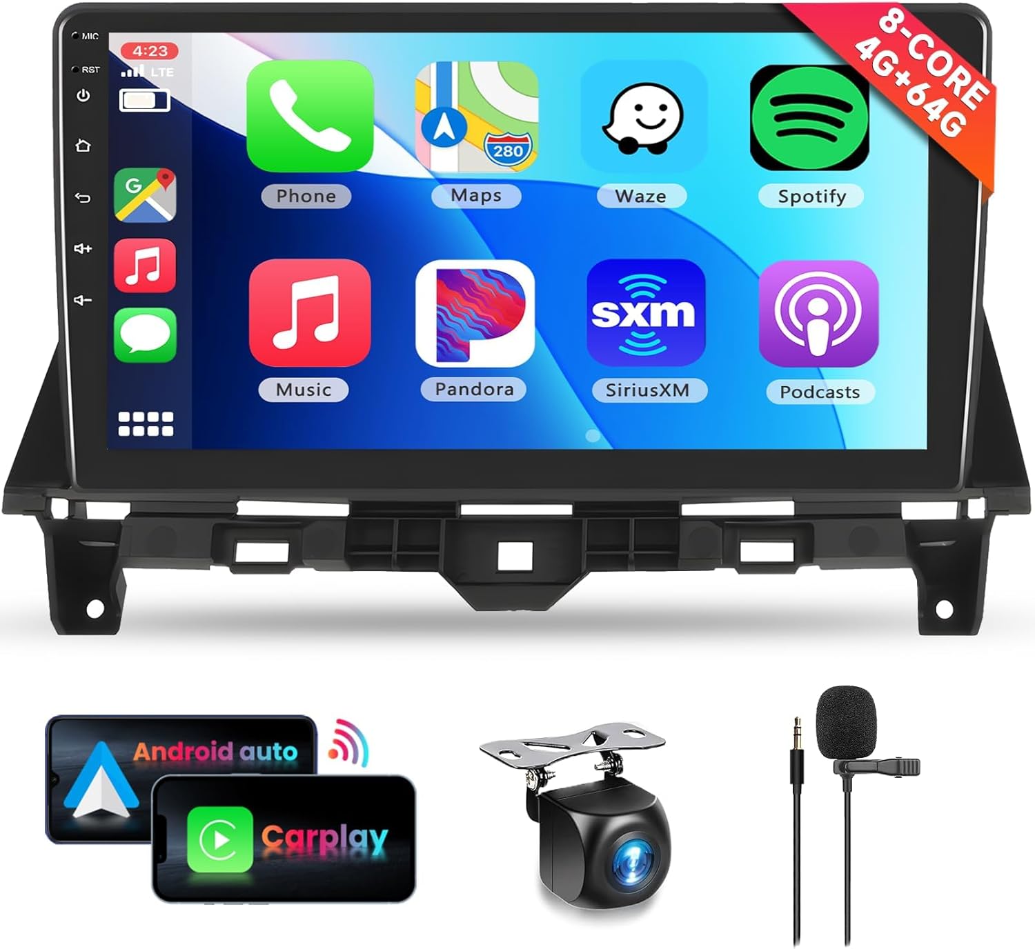 8 CORE 4G Car Stereo for Honda Accord 2008-2013 with Android Auto