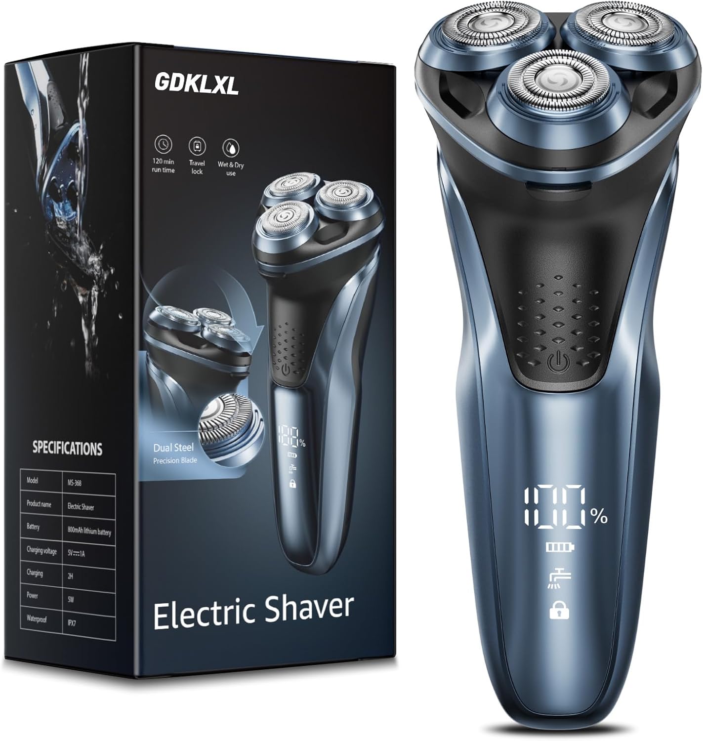 Rechargeable Electric Razor for Men with 5D Flex Blades