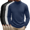 Men's 4-Pack Turtleneck Long Sleeve Slim Fit Shirts - Lightweight