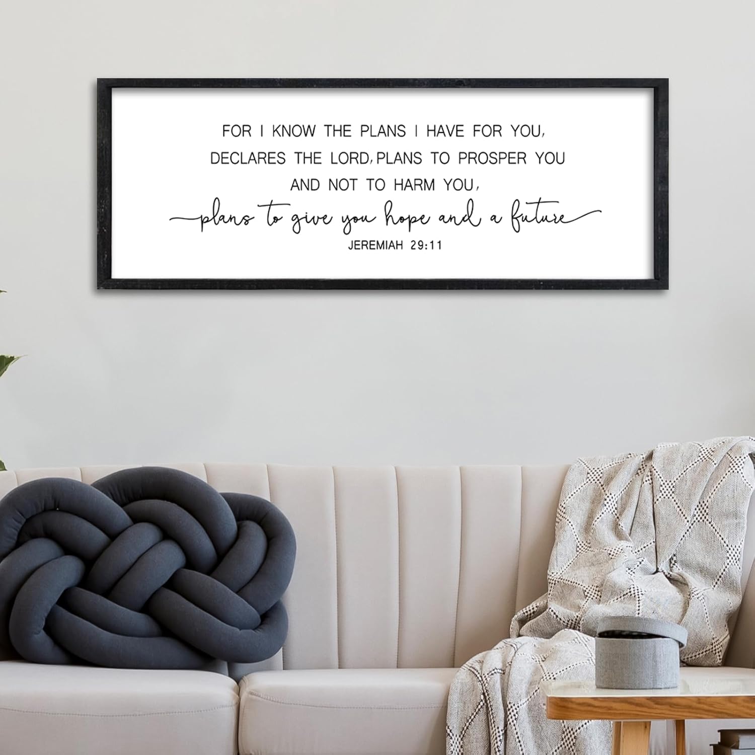 Surfapans Jeremiah 29 11 Scripture Wall Art for Home Decor