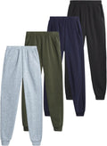 Coney Island Boys Sweatpants 4-Pack - Durable Soft Fleece for Daily
