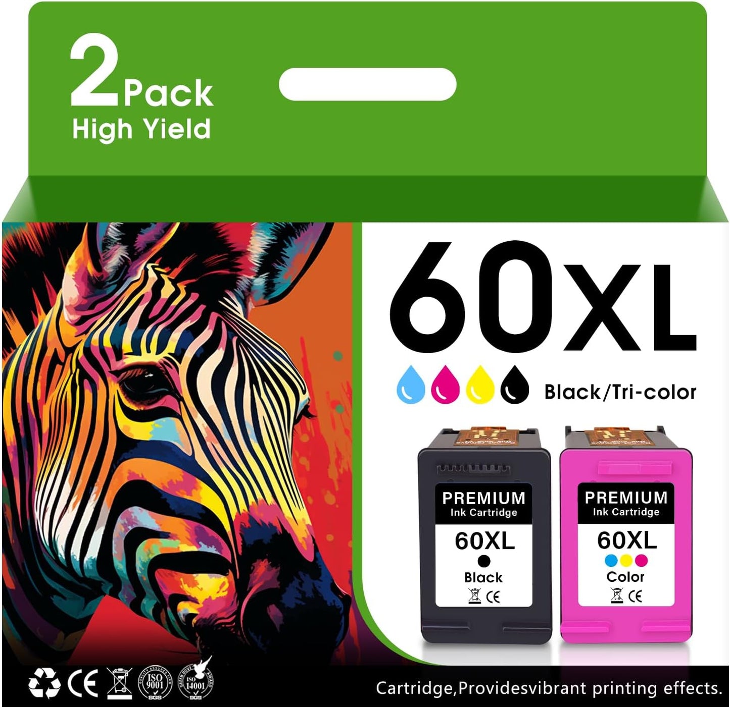 60XL Ink Cartridges Compatible for HP 60 Combo Pack Review