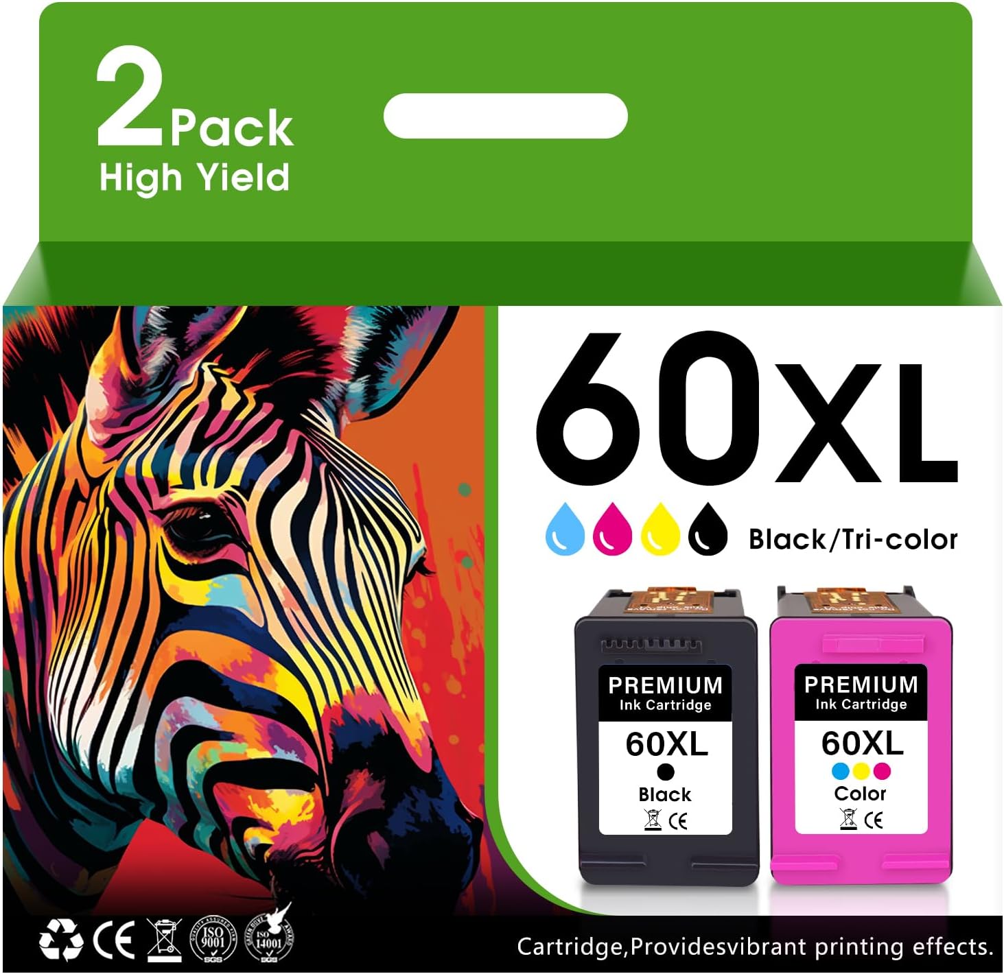 60XL Ink Cartridges Compatible for HP 60 Combo Pack Review
