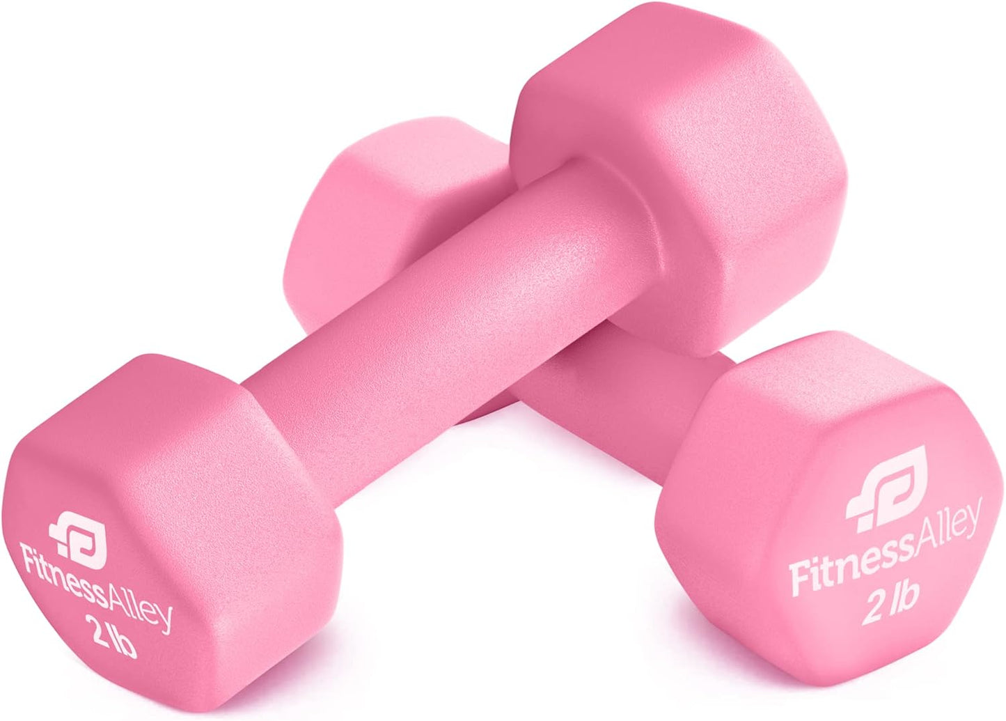 Neoprene Coated Hex Dumbbells Set - Anti Roll, Non Slip Grip - Ideal for Home & Gym