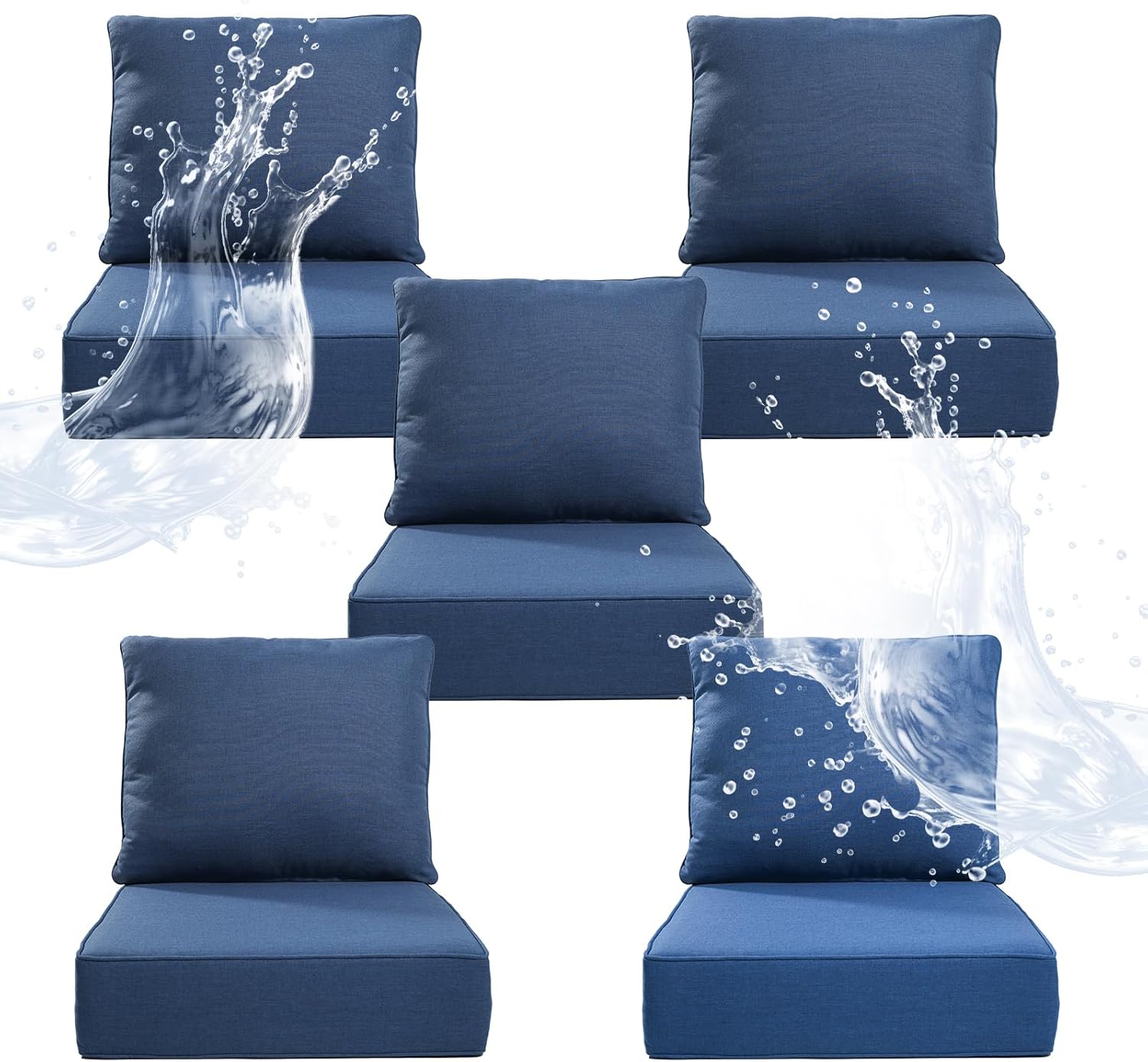 Luxury 6in Thicker Outdoor Chair Cushion Set for Comfort