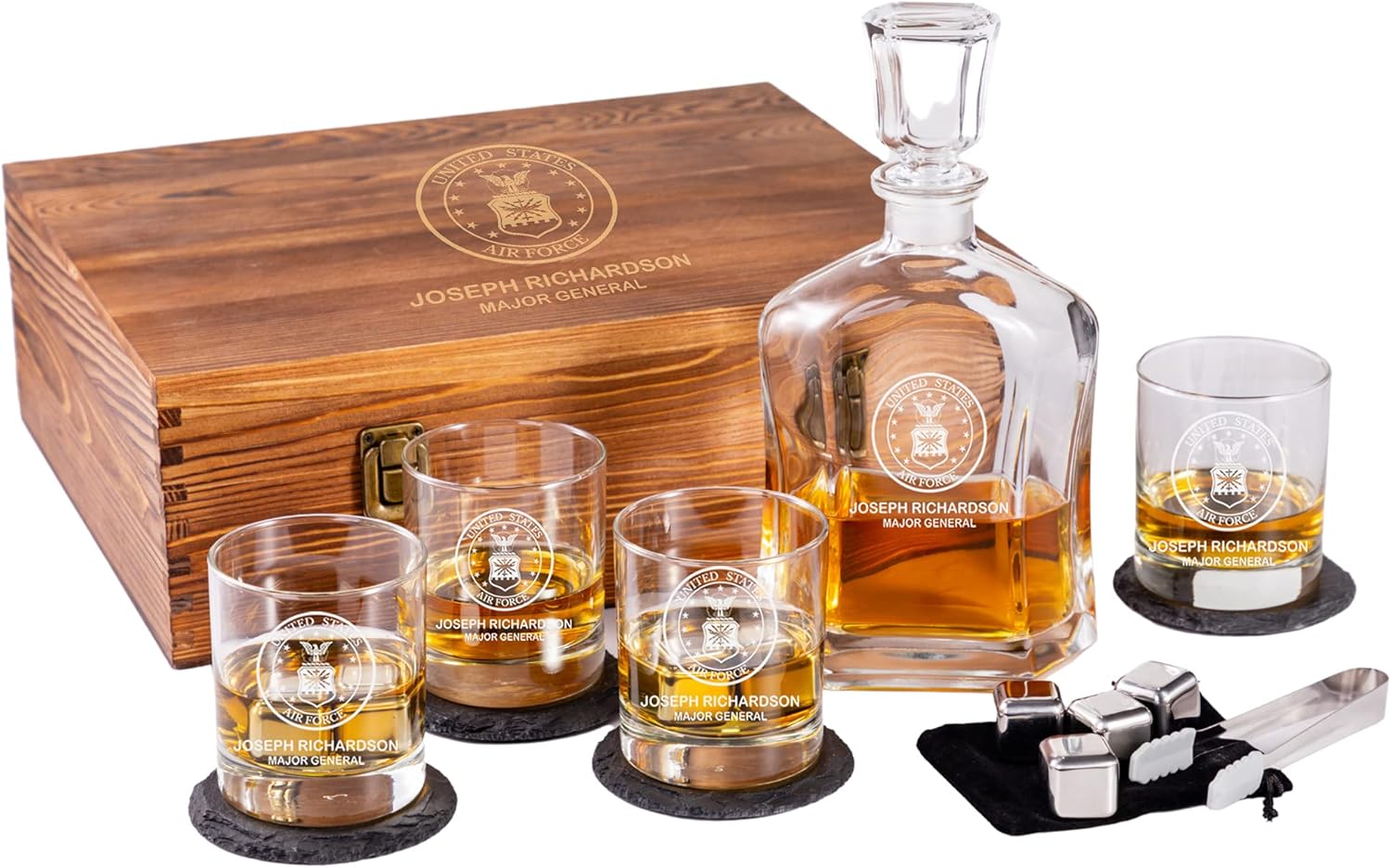 Personalized Military Decanter by Froolu - Custom Engraved