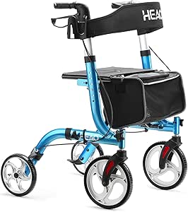 HEAO Rollator Walker for Seniors with 10in All Terrain Wheels